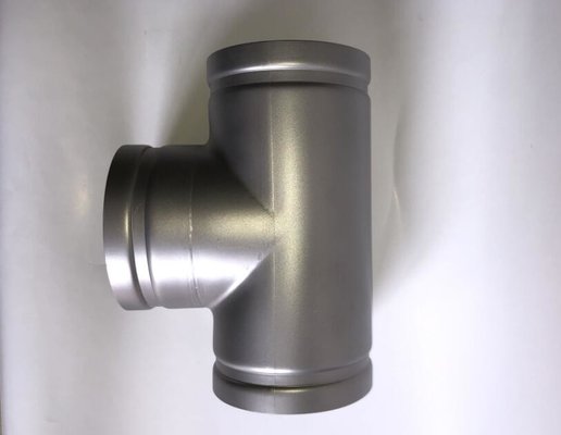 316 Stainless Steel Grooved Pipe Coupling Equal Grooved Tee With Sand Blasting Surface Treatment