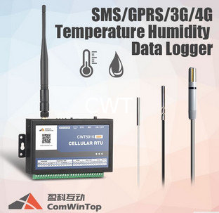 sms gsm gprs temperature and humidity data logger