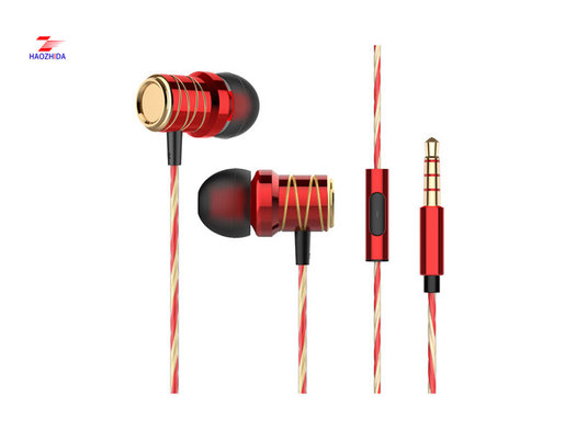 Impedance 16Ω with Metal Mircophone TPE Material Haozhida and ring off  playing  stop and  volume control earphone supplier