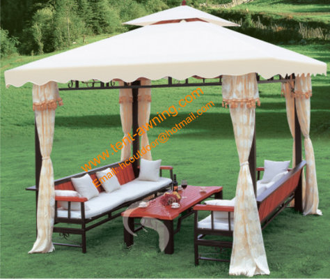 Outdoor Leisure Powder coated Steel Garden Gazebo Canopy Garden Pavilion supplier