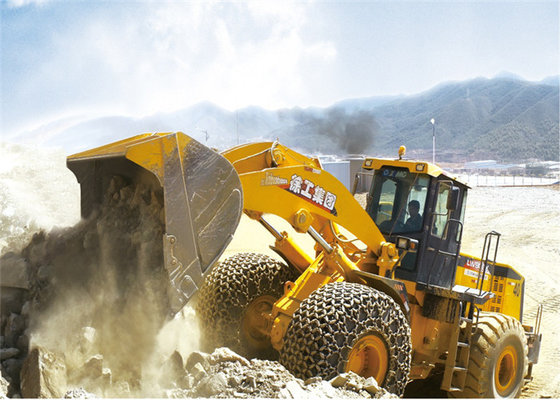 China 335 hp 9000 Kg Rated Load 5 Cbm Bucket Capacity Front End Wheel Loader With 250 Kw CUMMINS Engine supplier