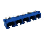 Low profile 8P8C 1x5 ports unshielded RJ45 Connectors H=11.5mm