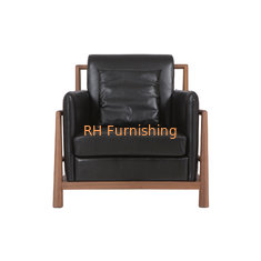 Modern Chinese furniture design of Walnut wood frame in Simple with leather upholstered for Cutural hotel room