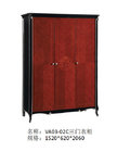 Luxury furniture of Wardrobe closet in Ebony glossy painting for 3 or 4 doors clothespress supplier