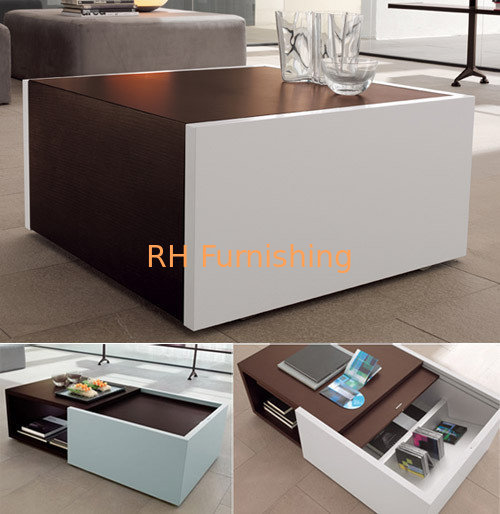 Wenge/White Sorage Coffee Table,Telescopic/Scalability/Enlarge/Elongated Tea Table supplier