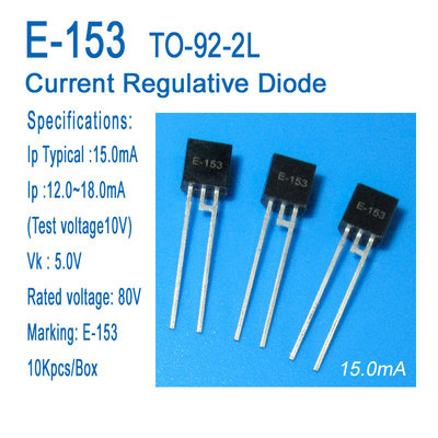 China DIODE Current Regulative Diode E-153 TO-92-2L 15.0mA CRD supplier