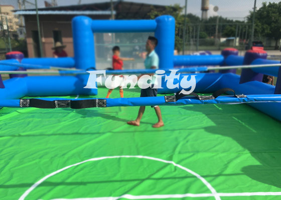 0.55MM PVC Tarpaulin Inflatable Human Foosball Court , Inflatable Soccer Field