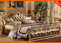 Baroque style royal antique gold round bedroom furniture sets