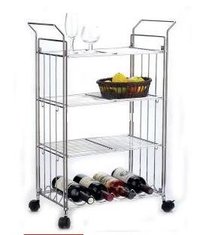 China steel display rack for fruit and can move supplier