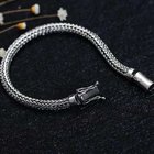 Retro Women Men 5mm Sterling Silver Wheat Chain Link Bracelet (B20180404081)