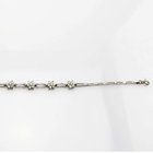 925 Sterling Silver Flower Clear Cubic Zircon Link  Tennis Bracelet (SB003)