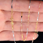 Fine Jewelry 18K White Rose Yellow Tone Gold Chain Necklace for Women (NG0116)
