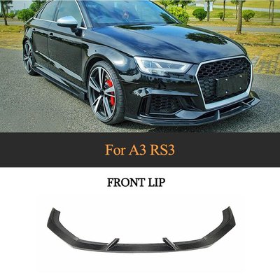 Carbon Fiber Facelift RS3 Front Bumper Lip for Audi RS3 8V Sedan 17-19
