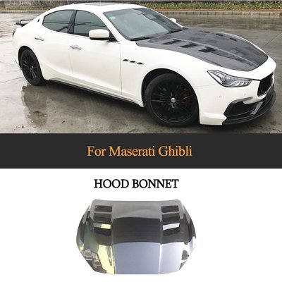 Carbon Fiber Car Hood Bonnet Cover for Maserati Ghibli S Q4 Sedan 2014 - 2020