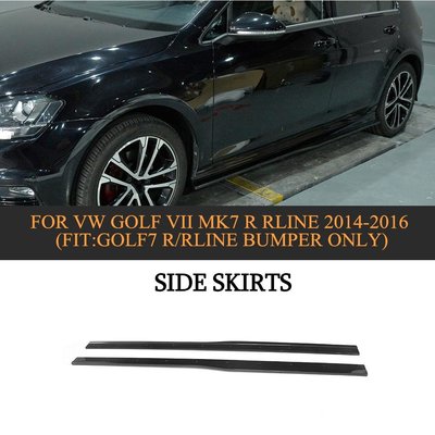 Carbon Fiber Car Side Skirts Extension for Volkswagen VW GOLF 7 VII MK7 R R-LINE 2014-2017