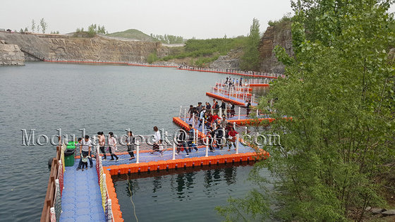 Inflatable plastic hdpe moular  floating pontoon bridge for sale