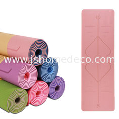 China Factory Wholesale Non-Slip Double Layer TPE Yoga Mat supplier
