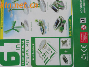 China 6 in 1 solar toys assembly can be assembled: airboat, windmill, puppy, car, aircraft, rota supplier