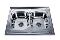Slovakia hot sale 80*60 topmount stainless steel kitchen sinks