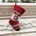 Hanging Christmas Knitted Stocking Decorations Stuffed Xmas Tree Hanging Toys