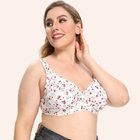 80CDEF-115CDEF Lingerie Bras For Fat Women Printed Soft Cotton Big Size Bra