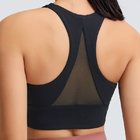 New Design Removable Pads Mesh Triangle Beauty Back Womens High Support Sports Bra Top Fitness 2022
