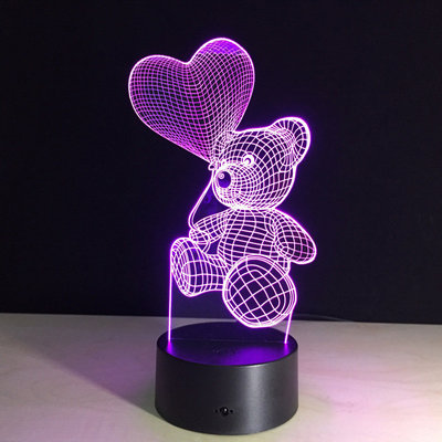 Chinese Supplier factory price visual illusion light touch panel 3D led night lamp decoration lamp for Christmas gift