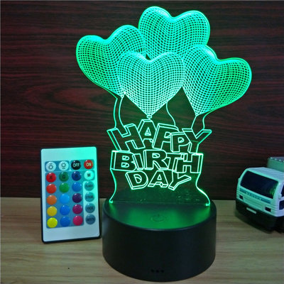 Chinese Supplier factory price visual illusion light touch panel 3D led night lamp decoration lamp for Christmas gift