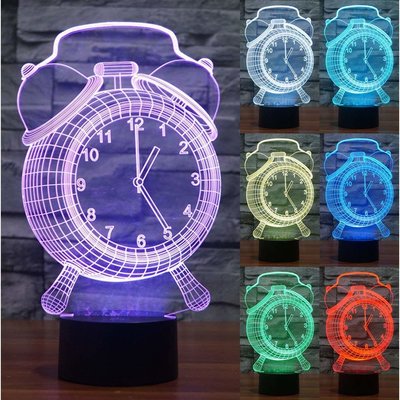 Hot sales Acrylic LED Table Desk Lamp 7 Colorful LED 3D Optical Illusion Night lamp With ABS Base