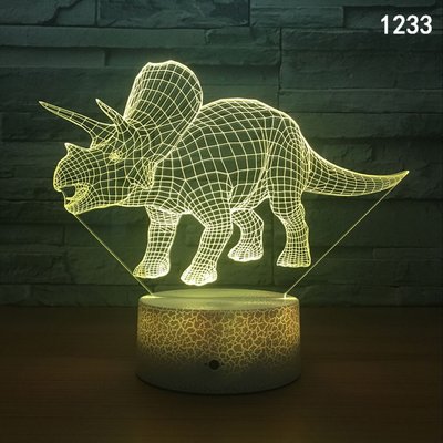 3D Dinosaurs Visual Light 7 Colors Touch Table Desk night light projector kids