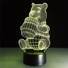 Chinese Supplier Cute Winnie the Pooh Bear 3D Lights Colorful 3D Lights Acrylic LED Night Light Touch Switches
