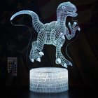 Kids Christmas Gift Birthday Toy Dinosaur Night Lights 3D Illusion Lamp Animal Light Led Lamp