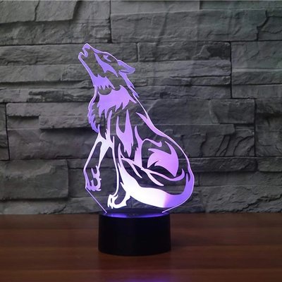 Acrylic heart shape LED 3D Visual Lamp manufacture cartoon designs 3d led mini night light for kids gift