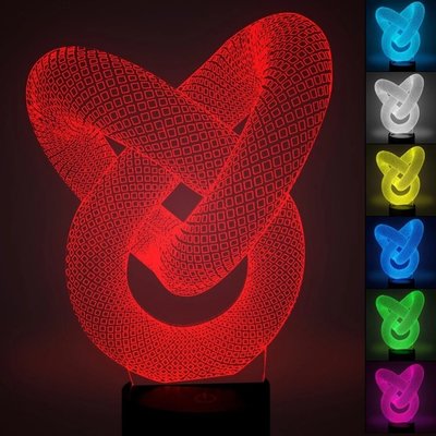 Acrylic sweet heart  LED 3D Visual Lamp manufacture  3d led mini night light for Valentine's Day