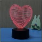 Love & Heart Shape LED 3D Optical Illusion Smart 7 Colors Night Light Table Lamp night light