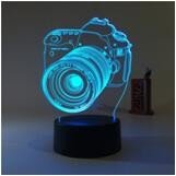 Hot sales Creative acrylic desk 3D Illusion Light 3D LED night lamp for promotion