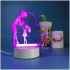 Hot sales Home decorate 3D Illusion Sweet heart  Plug Powered Dimmable LED Desk Lamp Night Light  for gift