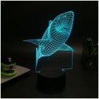 Hot sale 3D LED Illusion Victory Gesture Touch Control 7 Colors Change Night Light with USB Charger For Kids