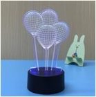 China Supplier 3D Illusion Cartoon Jellyfish Multicolor LED Bedside Night Light Lamp with touchable Swith