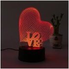 3D Illusion Multicolor LED Bedside Night Light Lamp with touchable Swith wholesales