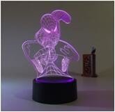 Science fiction 3D Illusion Multicolor LED Bedside Night Light Lamp with touchable Swith wholesales