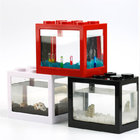Small Fancy Tropical Fish Tank With Usb Led Lighting For Christmas Gift