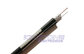 Digital Video Black Dual RG6 Siamese Cable / 75 Ohms 18 AWG Coaxial Cable supplier