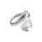 Lanciashow 925 Pure Silver Fine Jewelry Opening Ring Smooth Surface Water Drop supplier