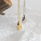 Lanciashow 925 Sterling Silver Gold Plated Teardrop Pendant Chain Necklace supplier