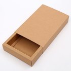 350g wholesale brown high quality sliding drawer sock packaging paper boxes,cheap drawer jewelry box