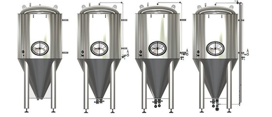 1000L 2000L cone fermenter with cooling jacket FVs, BBT supplier