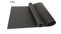 Eco friendly PVC fitness yoga mat with logo black color