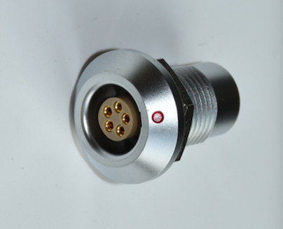 China HGG.0B.305.CLL Connector Watertight Or Vacuumtight Push Pull Brass Chrome Plating supplier