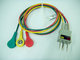 Plastic / TPU Reusable ECG Lead Wires , Philips 5 Lead ECG Cable supplier